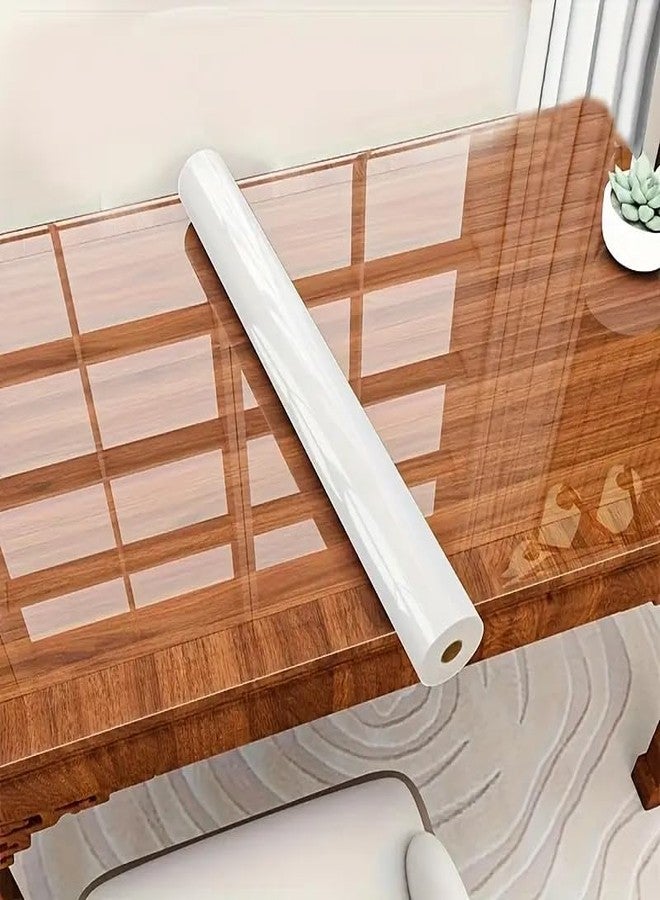 HAPPYMATES Clear Wall Protector, Self Adhesive Removable Contact Paper, Plastic Stickers for Kitchen & Office from Trash, Chair Back, Wallpaper, Furniture, Door Scratch (12in x 4ft)